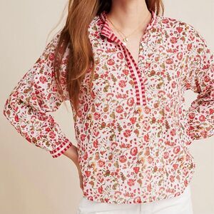 Anthropologie Nikasha Carnation
Floral Blouse Size Small